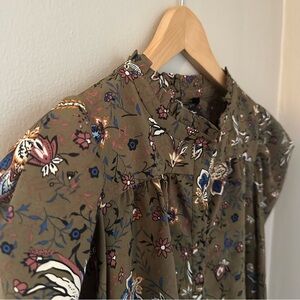 Rachel Zoe Olive Paisley Print Blouse - Size M